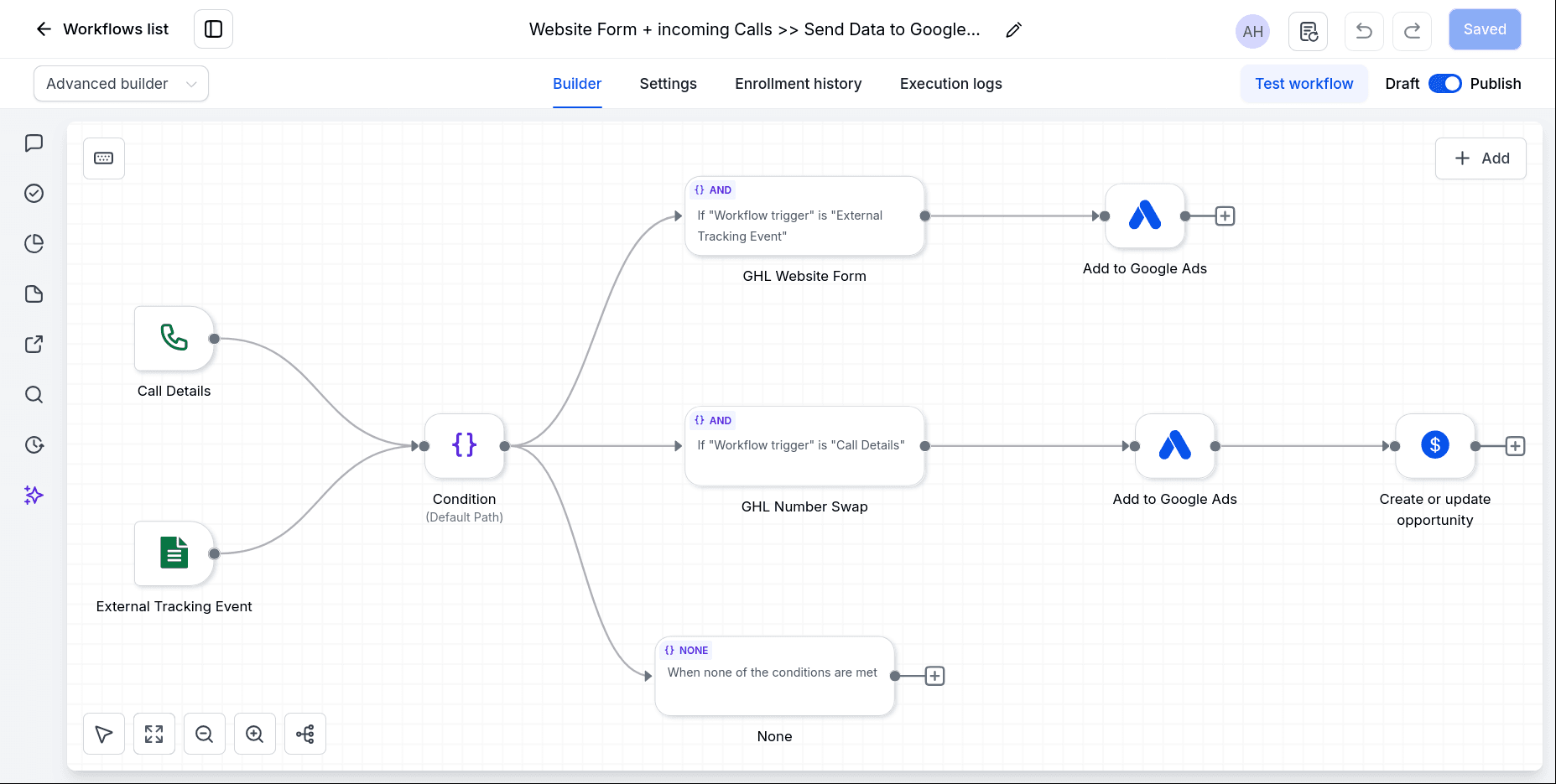 Graywater Plumbing - Multi-Funnel GHL Lead Generation & Routing System - System 2: Meta & Google Ads Call Attribution System Screenshot 5