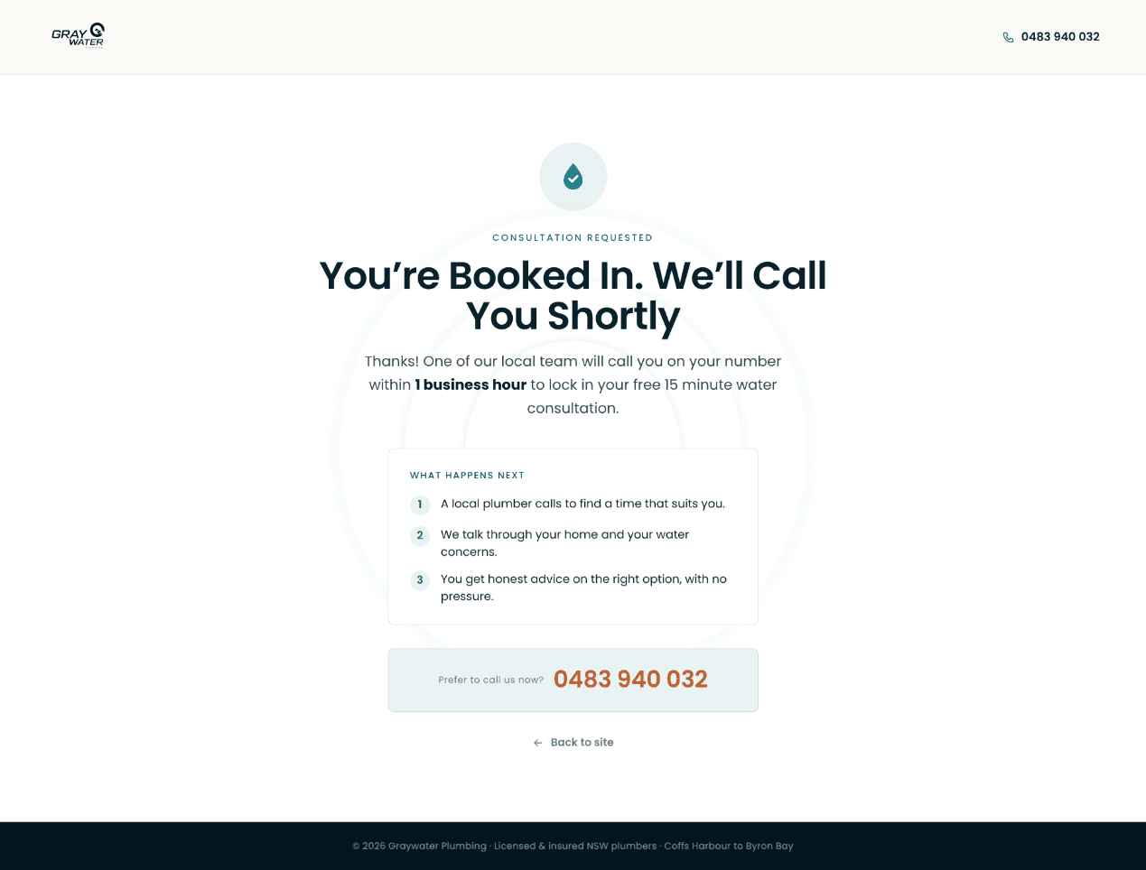 Graywater Plumbing - Multi-Funnel GHL Lead Generation & Routing System - System 2: Meta & Google Ads Call Attribution System Screenshot 2